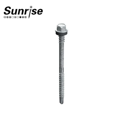 Knurled Doppelgewinde -Hex -Waschmaschine Kopf -Bohrschrauben